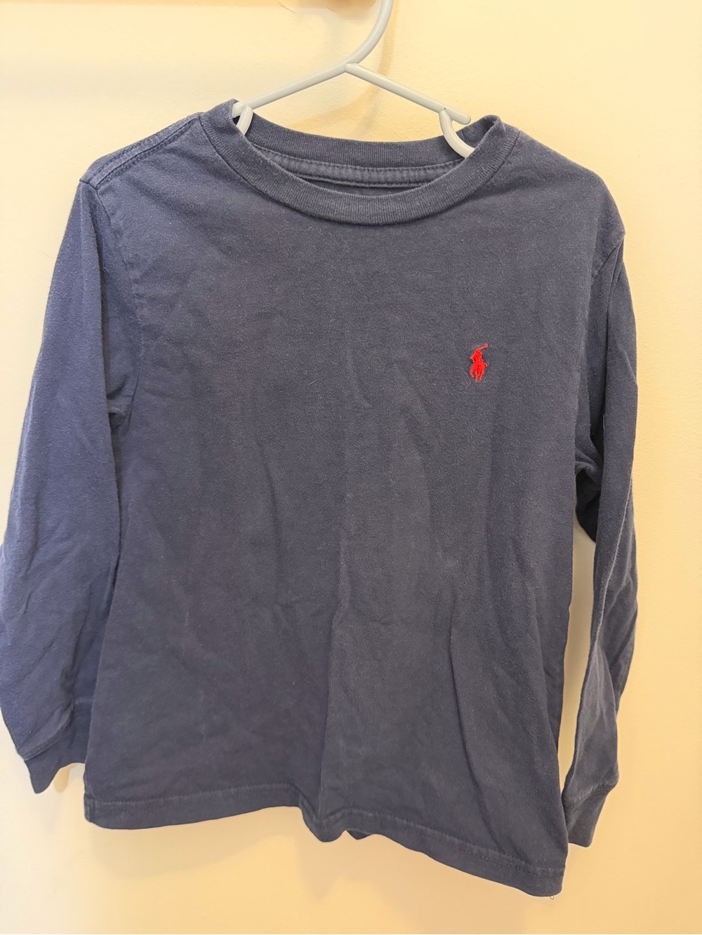 Polo by Ralph Lauren Navy Long-Sleeve Tee with Red Pony